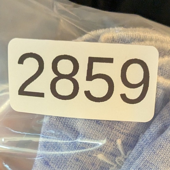 Talbots Womens Scarf Blue Embroidered Floral Scalloped Trim Cotton Blend New - Picture 6 of 6